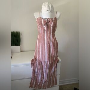 Linen feel midi summer dress size small